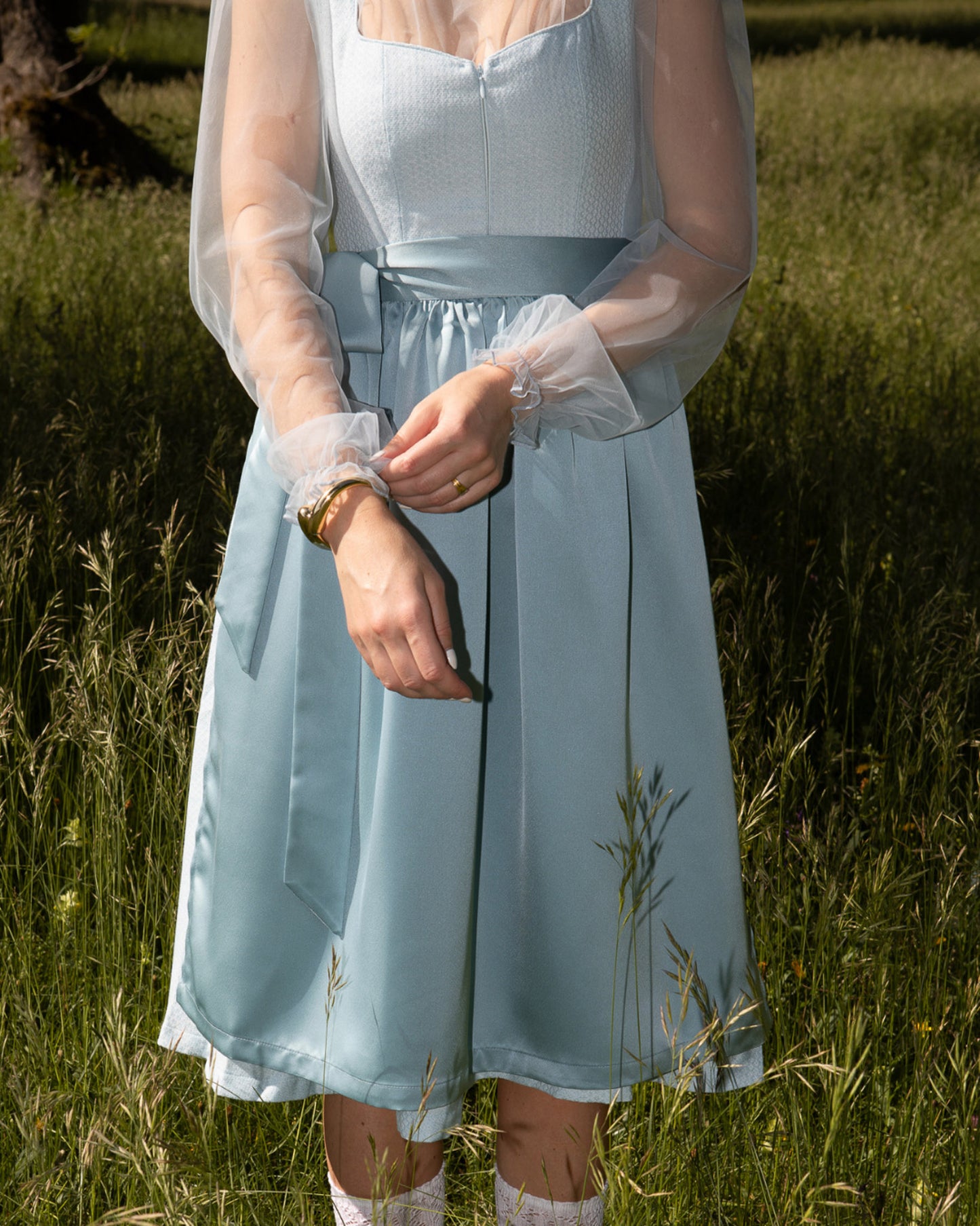 Schürze babyblau